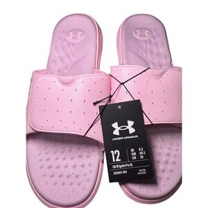 Under Armour Ignite Pro SL Slides Pink Women's Size 12 Sandals Adjustable New
